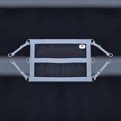 Majestic Ally 1200D 29"x19" Horse Stall Guard with Adjustable Straps and Hardware (Grey Black) - color: Grey Black