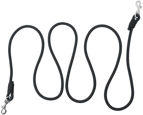 Jeereal Roper Rein, Broken in,Supple Rein, Nylon Braiding Barrel Rein for Ranch Work,Daily Riding,Stainless Steel Hardware,1/2" X 10'
