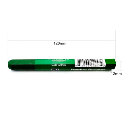 Zeluga 4.7in. x 0.47in. Hex Shape Industrial Lumber Marking Crayons for Clear and Permanent Markings, Green 12 Pack - color: Green, size: 1 Count (Pack of 12)