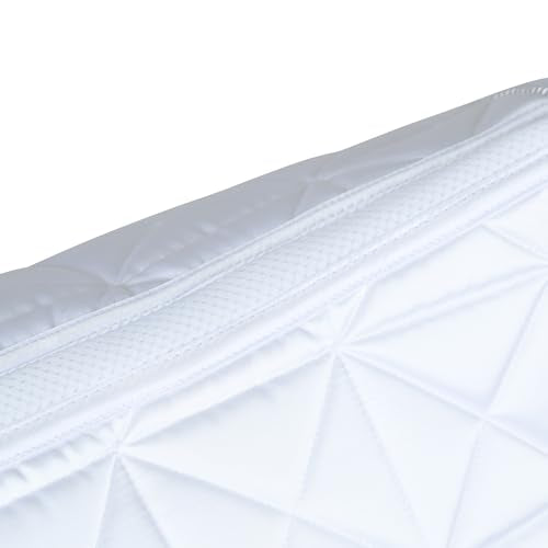 WeatherBeeta Satin Luxe Air-Tec Euro Jump Shaped Saddle Pad - color: White