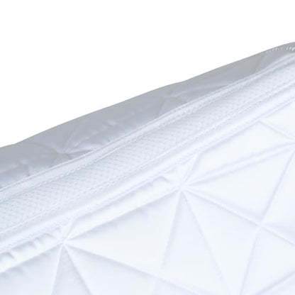 WeatherBeeta Satin Luxe Air-Tec Euro Jump Shaped Saddle Pad - color: White