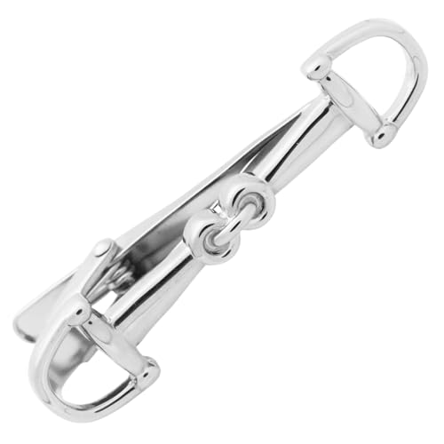 Horse Bit Tie Clip Tie Bar Silver Gold - color: Silver