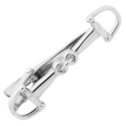 Horse Bit Tie Clip Tie Bar Silver Gold - color: Silver