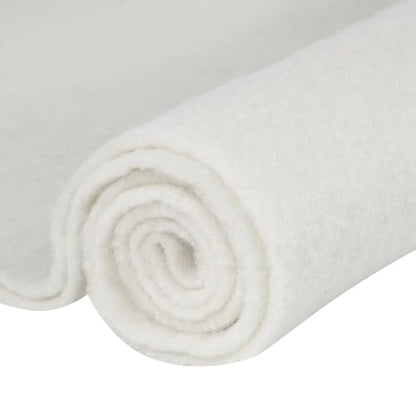 12" x 39" Wool Felt Fabric, 100% Merino Wool Felt - color: White, size: 12" x 39"