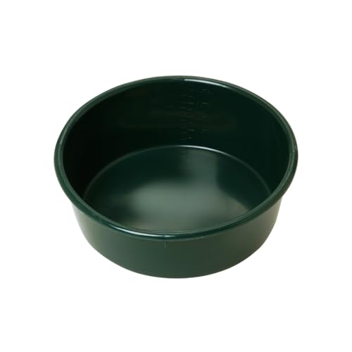 Pet Lodge® 5 Quart Plastic Dog Bowl & Utility Pan - Heavy Duty Water Dish for Large Breeds - Impact Resistant, Pet Safe Indoor/Outdoor Feeder - 11.5 Inch Diameter - Made in USA (Green, 5 Quart) - color: Green