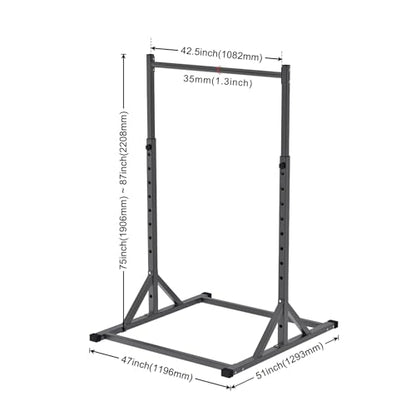 SELEWARE Dip Bar Attachment for Power Rack, 2 x 2 Tube, Multi Grip Handle - color: 2" x 2" Rack with 1" Hole