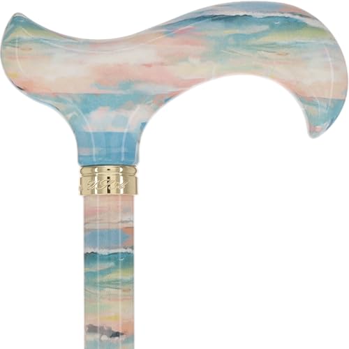 Royal RC Canes Walking Sticks for Men and Women - Stylish Designer Fashionable Adjustable Derby Canes - Lightweight Aluminum Cool Walking Sticks with HD Patterns - color: Blue