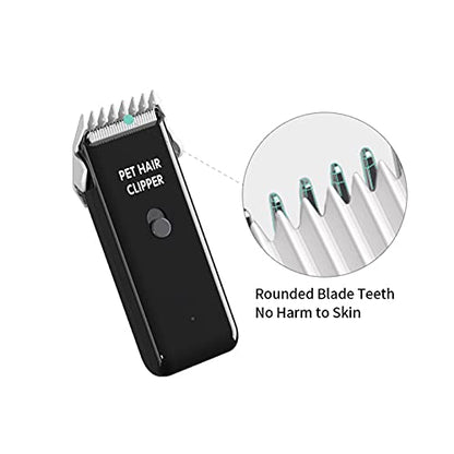 Dog Cat Home Hair Waterproof Clipper Portable Pet Shaver - color: Black