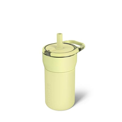 BrüMate Leap 12oz 100% Leakproof Kids Tumbler with Handle and Silicone Soft Straw | Drop Resistant Silicone Sleeve | For Kids 4+ | Insulated Stainless Steel | Cup Holder Friendly | 12oz (Prickly Pear) - color: Prickly Pear