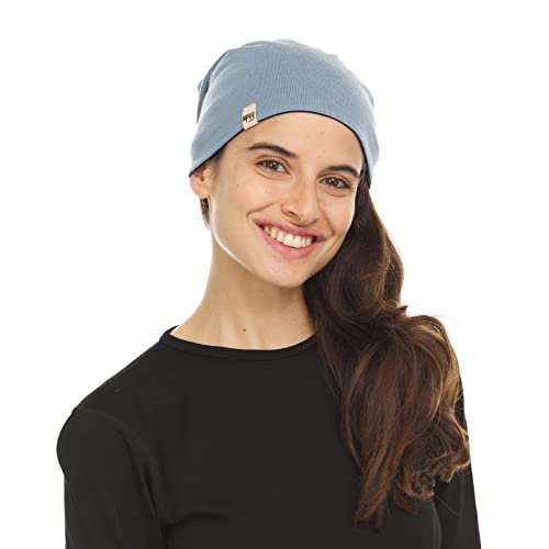 Minus33 Merino Wool Micro Weight Reversible Beanie - color: Navy Blue / Slate Blue