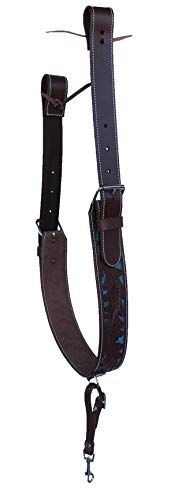 Horse Western Floral Tooled Leather Rear Flank Saddle Cinch w/Billets 9778BR