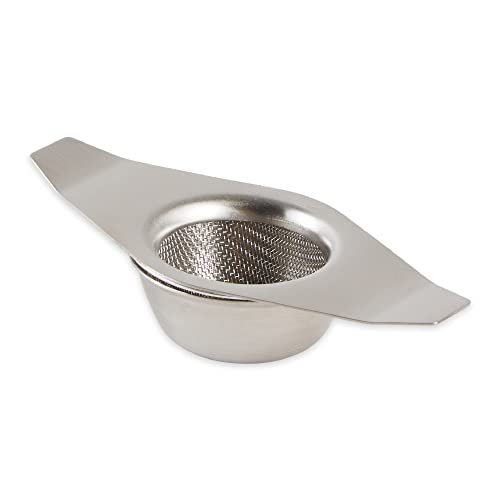 RSVP International Tea Strainer Collection, Strainer & Drip Cup - size: 5" Width, Includes Drip Cup