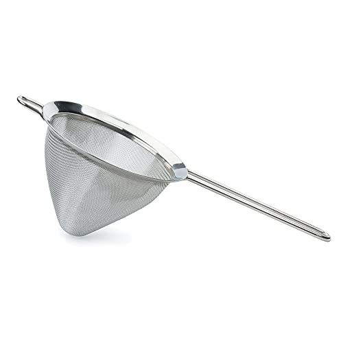 RSVP International Endurance Kitchen Collection, Stainless Steel Fine Mesh Conical Sieve/Colander, Multi-Purpose for Cooking, Baking, Loose Leaf Tea, Bar Strainer Cocktails, 6.25-Inch - size: 6-1/4-Inch