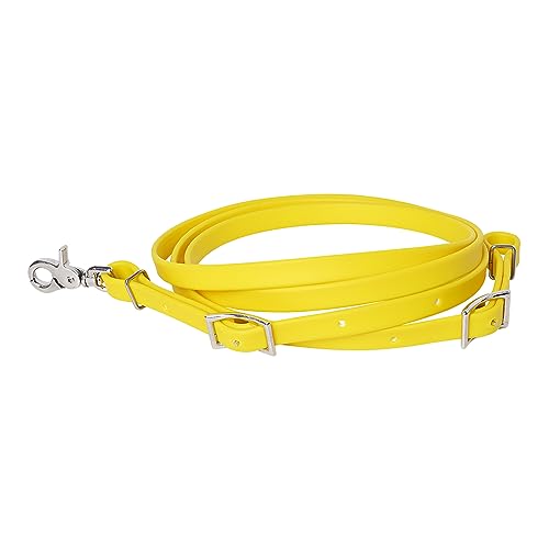 HILASON Western Horse Biothane Leather Rein, Full Size - color: Yellow