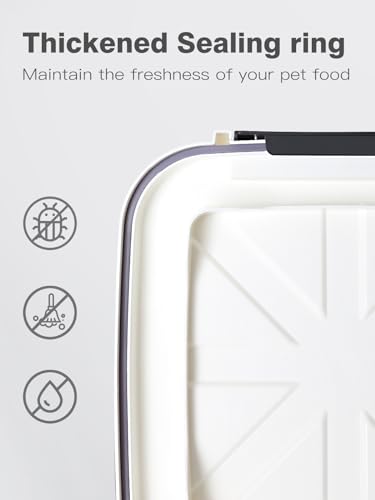 LivLab Mker 20 lb Stackable Pet Food Storage Containers, 3 Pack - color: 20LBS-3Pack-White-2