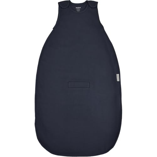 Woolino 4 Season Ultimate Baby Sleep Sack – Merino Wool Baby Sleeping Bag, Organic Cotton Outer, Temperature Regulating Wearable Blanket, All Season, 2 Months–2 Years - Indigo - color: Indigo
