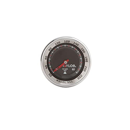 Taylor Pro Series Analog Instant Read Thermometer – 5" Stem, NSF Stainless Steel Dial Gauge with Pocket Clip, 120°F to 220°F Temperature Range for Meat, Grill & Baking Use (Black) - color: Black