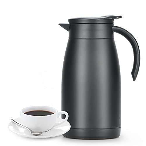 34oz Insulated Coffee Carafe with Handle, Black - color: Black, size: 34 oz