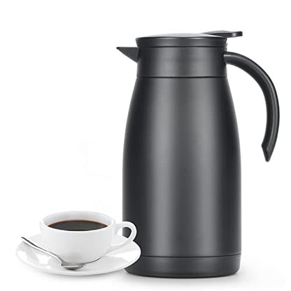 34oz Insulated Coffee Carafe with Handle, Black - color: Black, size: 34 oz