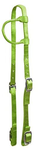 Premium Nylon Single Ear Headstall - color: Lime Green