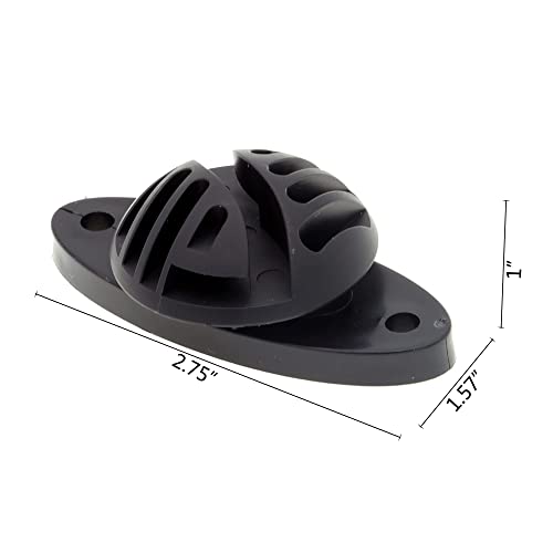 50 Pcs Black Wood Post Nail-On Polywire Insulators