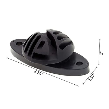 50 Pcs Black Wood Post Nail-On Polywire Insulators
