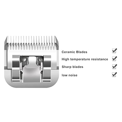 Dog Grooming Ceramic Blades Set,Compatible with Andis,Oster A5,Wahl KM10 - color: 7fc/5fc/4fc/3fc (4 Pack)