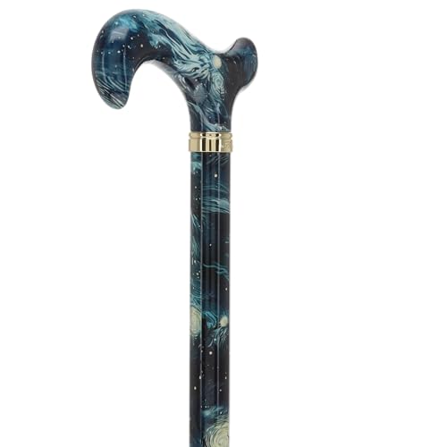 Royal RC Canes Walking Sticks for Men and Women - Stylish Designer Fashionable Adjustable Derby Canes - Lightweight Aluminum Cool Walking Sticks with HD Patterns - color: Blue, Green, and Yellow (Multicoloured)