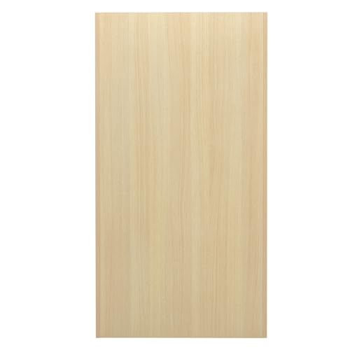 Flash Furniture Trash Can Enclosure, 32 Gallon, Oak | 8" Drop Hole, Tray Shelf, Swing Door, Commercial Grade - color: Oak