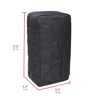 156-Slot Ampoule Case 1-10ml Medical Storage Organizer 12.6" EMT Bag Black | Padded Case Protects Fragile Vials During Transport; Clamshell Design Opens Flat for Quick Inventory and Easy Access