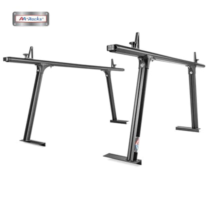 Model APX25-Lite Extendable Aluminum Truck Ladder Rack Adjustable Pick-Up Ladder Rack (No Drilling Required) - Black - color: Lite Version - Black