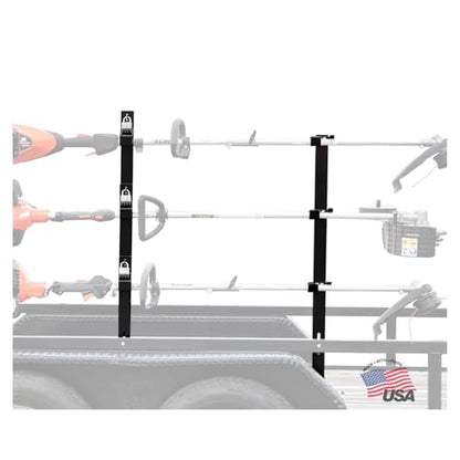 Buyers Products LT21 3-Position Trimmer Rack, Lockable, Black Steel - style: 3-Position