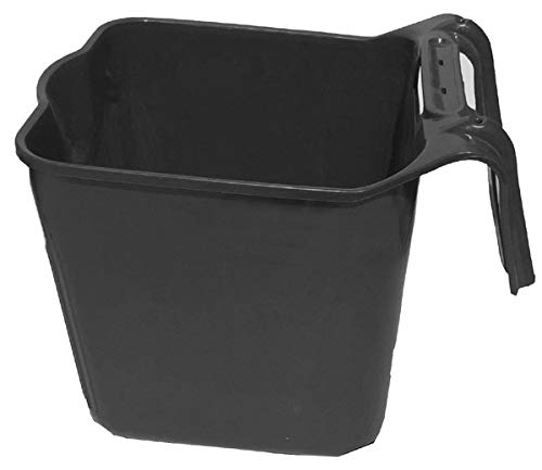 14 qt. Square Fence Hook Bucket, Black