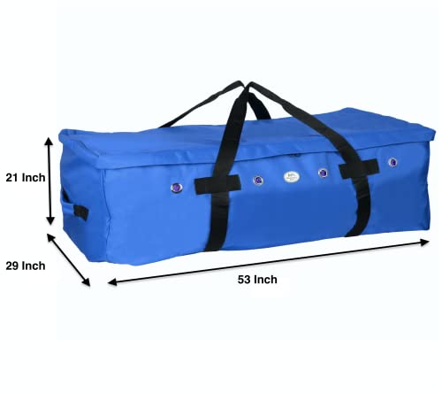 Majestic Ally 1200 D Nylon Fabric Large 44” x 20” x 16” and Extra Large 52" x 27" x21" Heavy-Duty Hay Bale Storage Bag (Royal Blue, X-Large) - color: Royal Blue, size: Extra Large