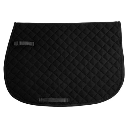 Dura-Tech All-Purpose Saddle Pads for Horses | Schooling Saddle Pad Square Cut | Equines Horse Saddle Pads | Polyester Fabric Blend | 23" Spine and 18" Drop Length - color: Black