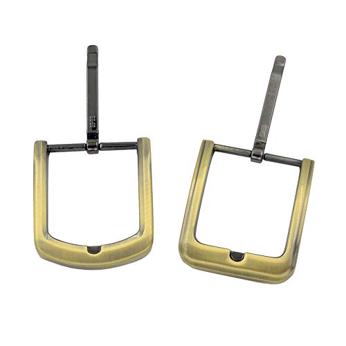 DGOL Leather Craft DIY 2 pcs Bronze Strap Prong Pin Belt Buckle Webbing Buckles 1-1/2 Inch (40 mm)
