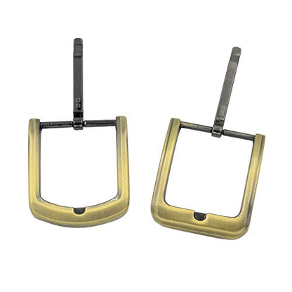 DGOL Leather Craft DIY 2 pcs Bronze Strap Prong Pin Belt Buckle Webbing Buckles 1-1/2 Inch (40 mm)
