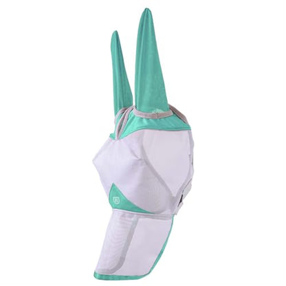 Harrison Howard Mule Donkey Fly Mask Full Face Protection with Nose Cover Mint M - color: Mint, size: Medium