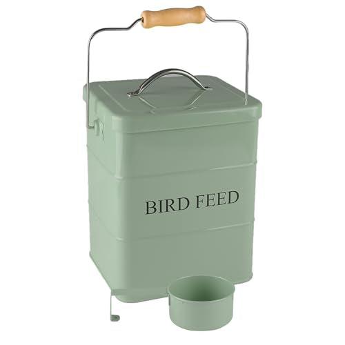 Geyecete Bird Feeder,Bird Food Jar Pet Food Storage Airtight Food Storage Container-Green - color: Green