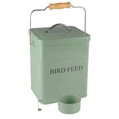 Geyecete Bird Feeder,Bird Food Jar Pet Food Storage Airtight Food Storage Container-Green - color: Green