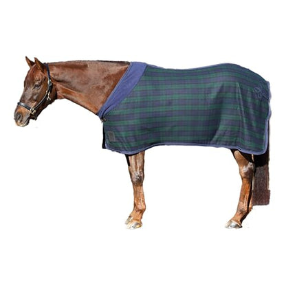 Equinavia Ulla Wool Cooler - Navy/Green - 70 in - color: Navy/Green, size: 70 in