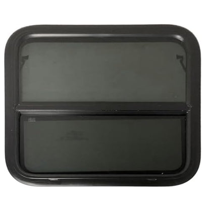 RV Window 24" x 22" - Vertical Slider with Screen & Trim Ring fits 2" Wall Thickness - Replacement for Campers, Trailers (23 3/4" x 21 3/4" Cut-Out)