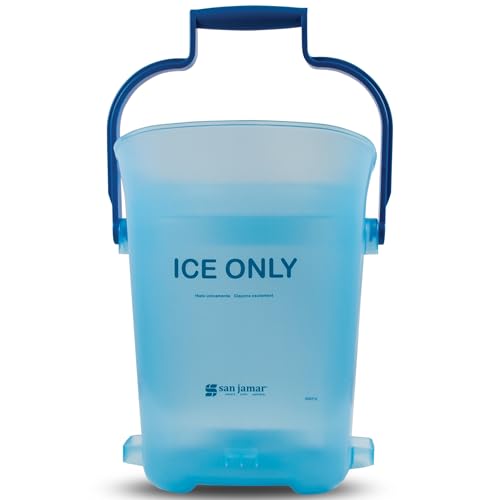 Ice Bucket, San Jamar Light Duty, 6 Gallon, Dual-Grip Handles, Blue