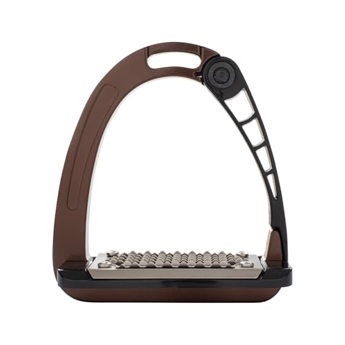 Acavallo Alupro Junior Stirrups, One Size, Black, Set of 2 - color: Brown Tone