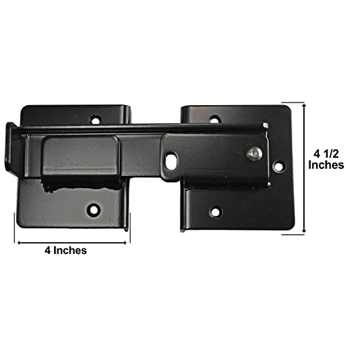 Double Gate Flip Sentry Gate Latch-Flip Latch. Padlocked for Added Security Powder Coated Black & Has Hardware - CASE Qty 6 - size: FLIP / DUMPSTER, style: CASE