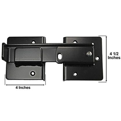 Double Gate Flip Sentry Gate Latch-Flip Latch. Padlocked for Added Security Powder Coated Black & Has Hardware - CASE Qty 6 - size: FLIP / DUMPSTER, style: CASE