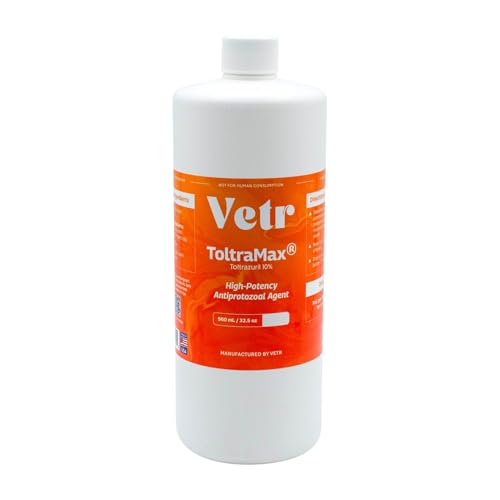 Toltrazuril 10.0% for Horses, Dogs, Cats, 960mL/32.4 Ounce, for Non-Food Chain Animals - size: 10% Strength | 960mL/32.4 Ounces