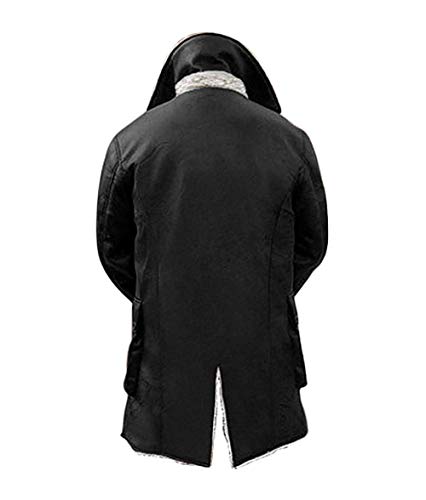 Blingsoul Real Lambskin Swedish Bomber Coat - Sherpa Lined Leather Jacket Fur Coats - size: Large