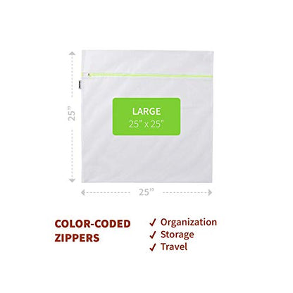 Mamlyn Mesh Laundry Bag for Delicates, Wash Bag for Underwear and Lingerie, Makeup Organizer Bag (1 Large) - size: 1 Large