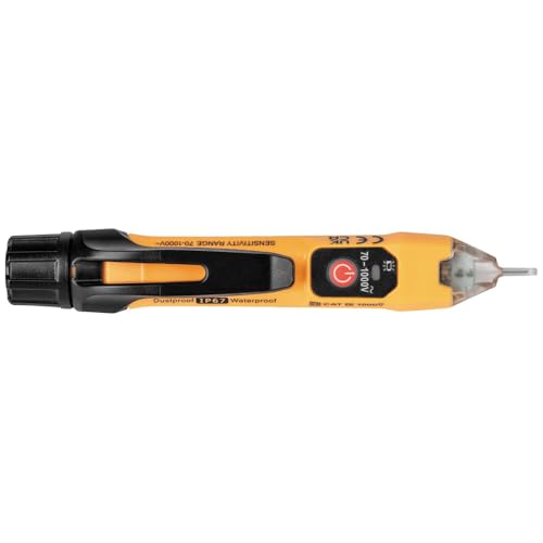 Klein Tools NCVT1XT Voltage Tester, Non-Contact Low Voltage Test Pen, 70V to 1000V AC, Durable IP67 Tester is Dustproof and Waterproof - size: Waterproof NCVT